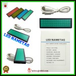 LED Nametag (Mini Running Text) |GREEN-BLUE-YELLOW