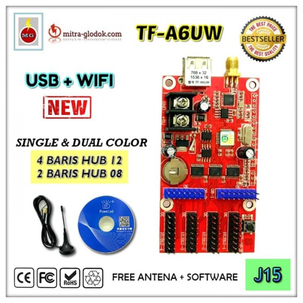 TF-A6UW Running Text Controller Card | Single & Dual Color TF-A6UW Running Text Controller Card | Single & Dual Color