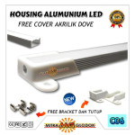 Housing Alumunium Aluminium LED Strip / Rigid / Bar | Type B - Cover Dove - 1 Meter