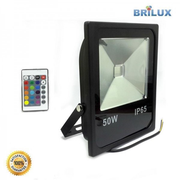 LED Floodlight Brilux AC 220V - 50W | SLIM - RGB